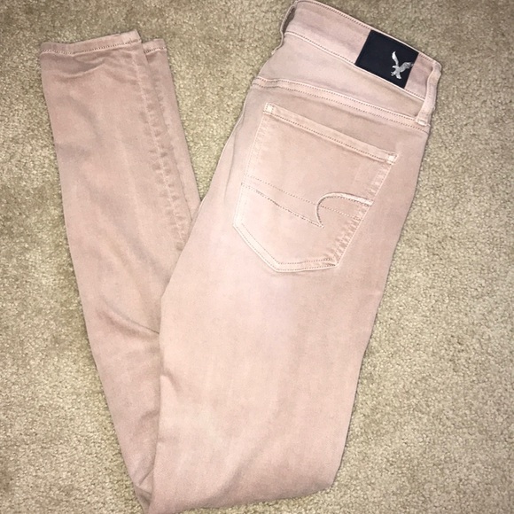 American Eagle Outfitters Denim - Light pink/nude  AE jeans